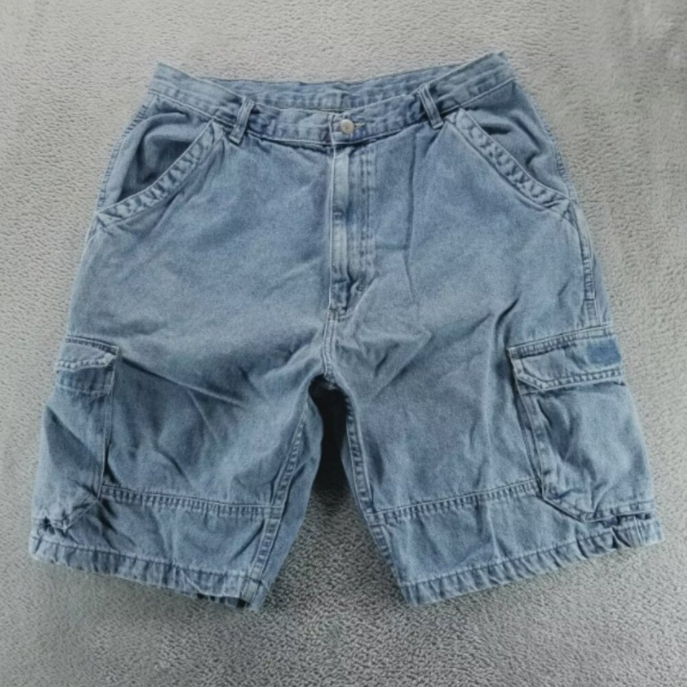 Blue Cargo Straight Y2K 10" Workwear Denim